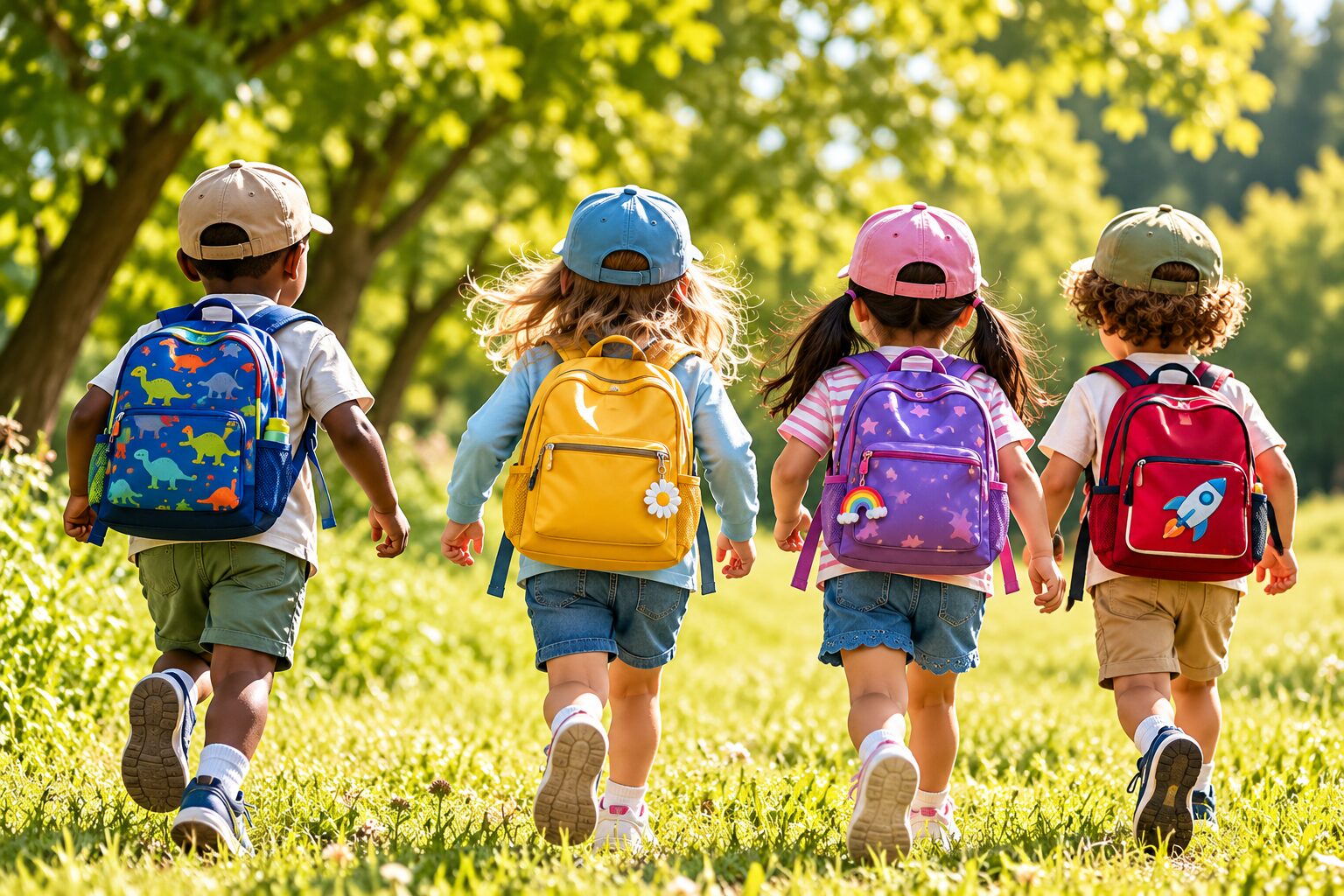 Enfants lors d’une activité en plein air au centre de loisirs